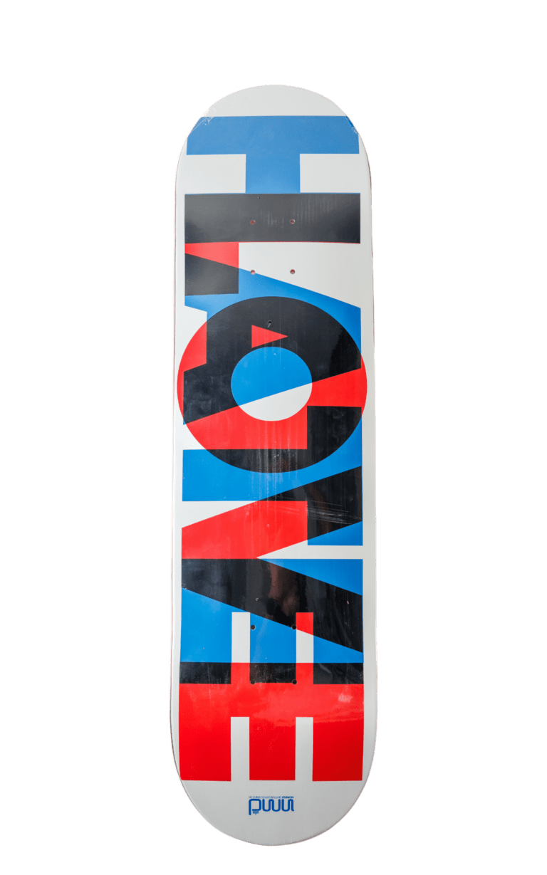 Nomad Cinema 3D White 8.25″ Skateboard Deck – Pro-Grade Skateboard Deck