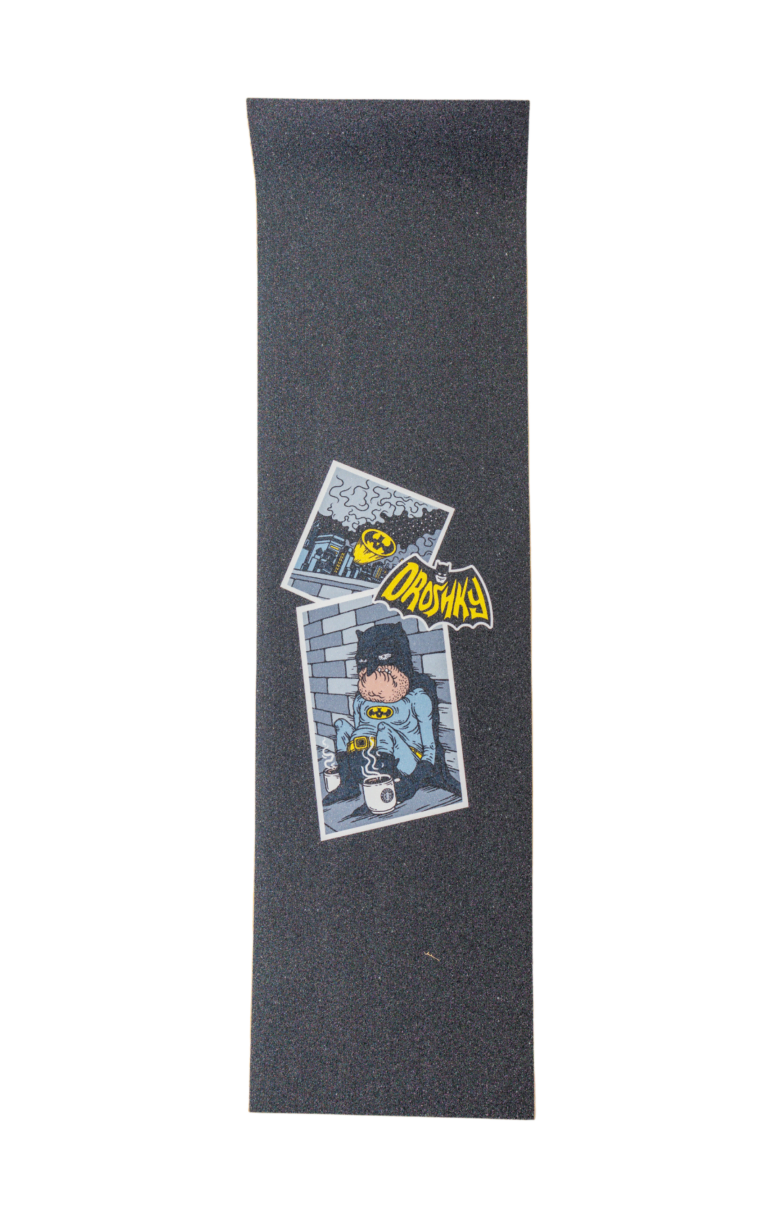 Droshky Old Superhero Series: Sleepy Fat Man Skateboard Griptape 9″x33″ | High-Performance Skateboard Grip